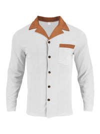 Men's Full Size Contrast Collar Button Up Shirt Plus Size 100400903215815 39 Affordable Fashion Under $100 Jerry's Apparel 