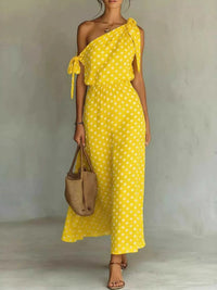 Full Size Polka Dot One-Shoulder Maxi Dress Plus Size 100100509770810 26 Gifts for Her Jerry's Apparel 