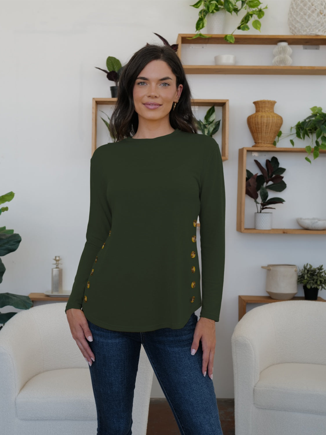 Round Neck Long Sleeve T-Shirt