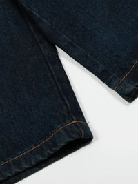 Men's Wide Leg Wash Denim Shorts
