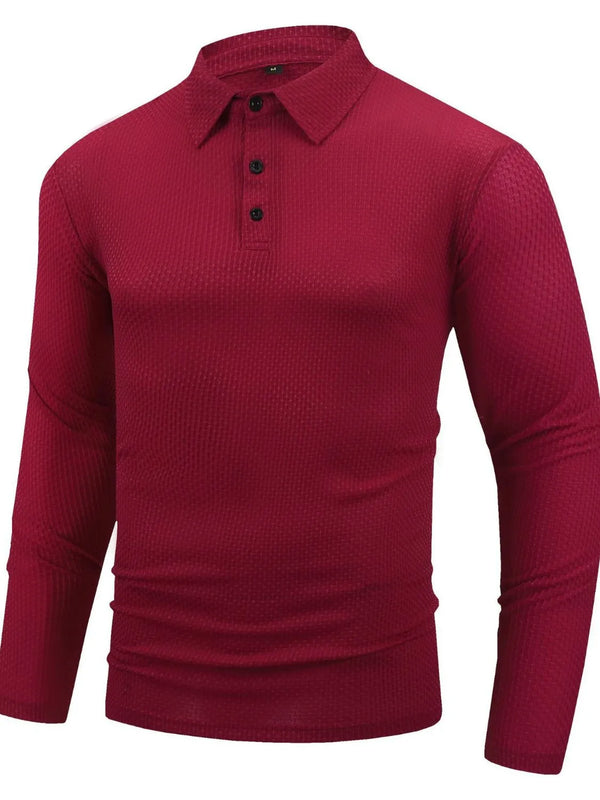 Men's Full Size Button Detail Long Sleeve Top Plus Size