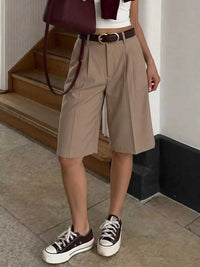 High-Waisted Pleated Detail Shorts 100100440980193 44 Affordable Fashion Under $100 Jerry's Apparel 