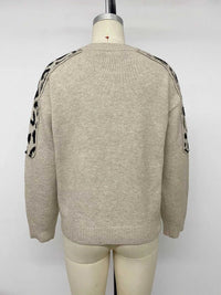 Leopard Round Neck Sweater 100100975897355 41 Affordable Fashion Under $100 Jerry's Apparel 