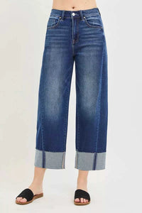 RISEN Full Size Slouchy Crop Barrel Cuffed Jeans Plus Size 100100223962883 64 Affordable Fashion Under $100 Jerry's Apparel 