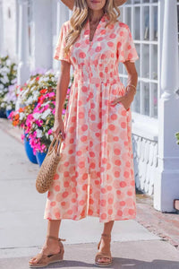 Polka Dot Puff Sleeve Midi Dress 100100018351579 72 Affordable Fashion Under $100 Jerry's Apparel 