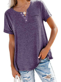 Full Size Casual Button-Front Pocket T-Shirt Plus Size 100100332926405 27 Affordable Fashion Under $100 Jerry's Apparel 