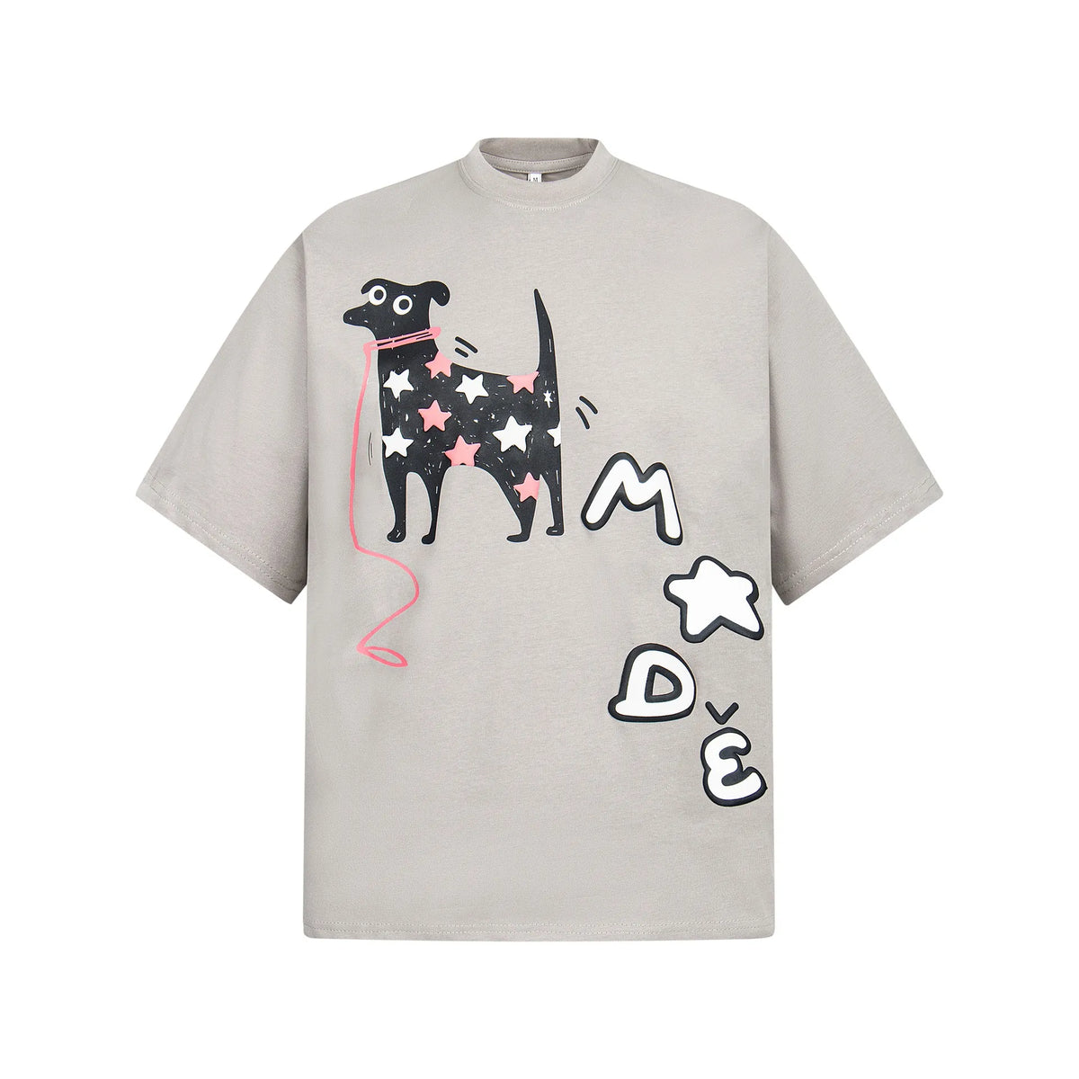 Men's Dog Round Neck Oversized T-Shirt