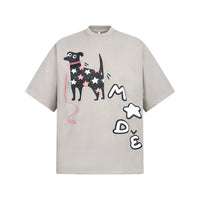 Men's Dog Round Neck Oversized T-Shirt