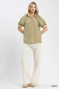 Umgee Botanical Print Blouse 100100847581563 55 Affordable Fashion Under $100 Jerry's Apparel 