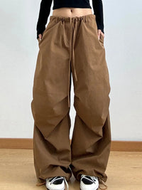 Wide Leg Casual Drawstring Pants