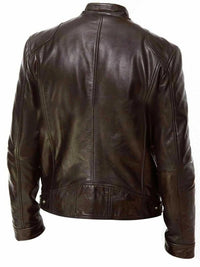 Men's Full Size Leather Biker Jacket with Zipper Pockets Plus Size 100400980565506 68 Affordable Fashion Under $100 Jerry's Apparel 