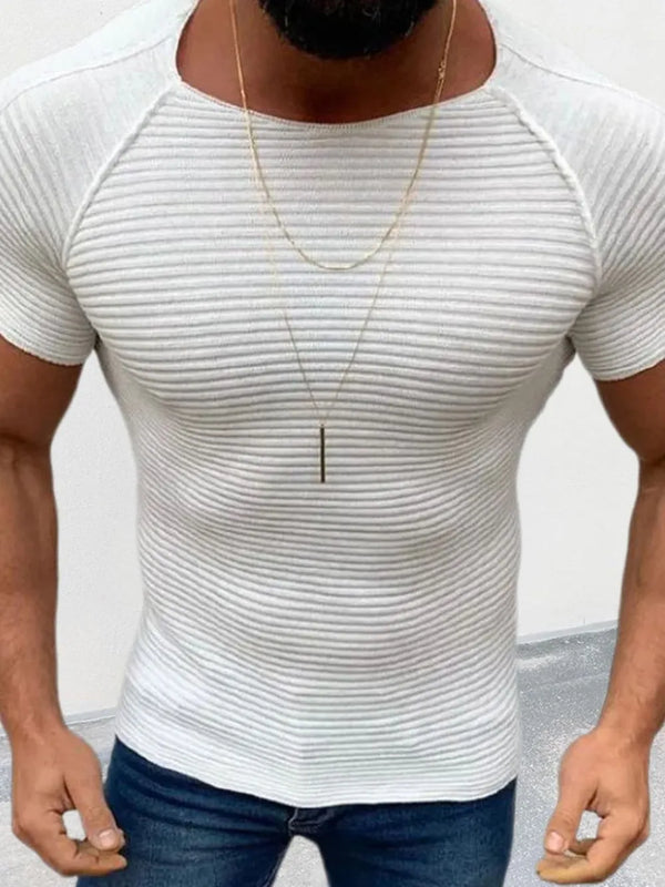 Men's Plus Size Round Neck Short Sleeve Top