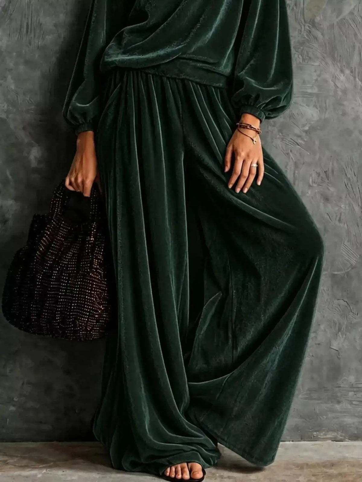 Quarter-Zip Sweatshirt and Wide-Leg Pants 101001764469874 74 Affordable Fashion Under $100 Jerry's Apparel 