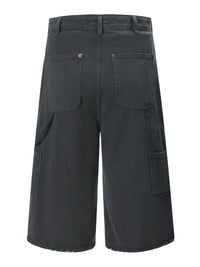 Men's Wide Leg Denim Shorts
