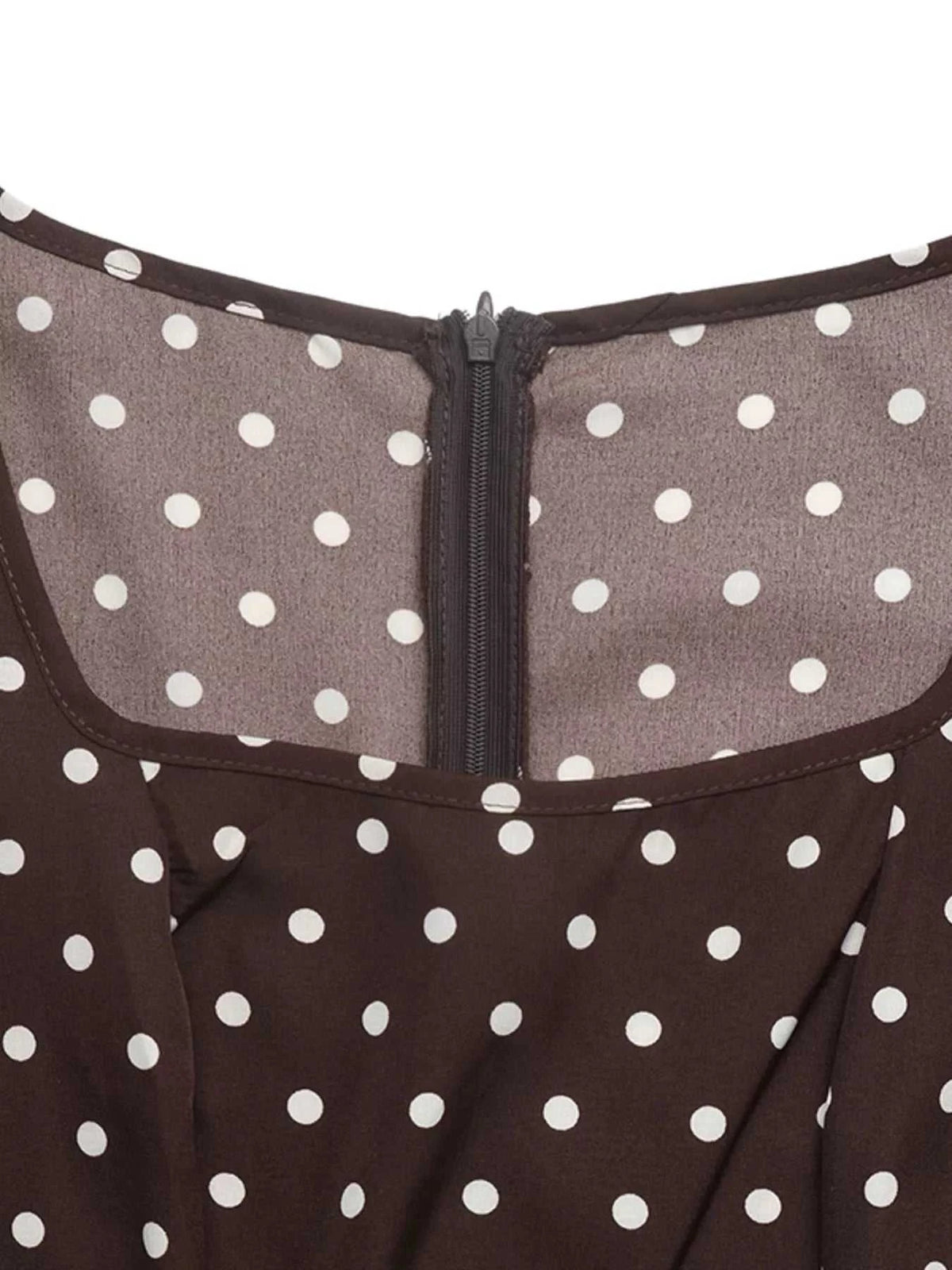 Polka Dot Square Neck Long Sleeve Maxi Dress 100100951009677 41 Affordable Fashion Under $100 Jerry's Apparel 
