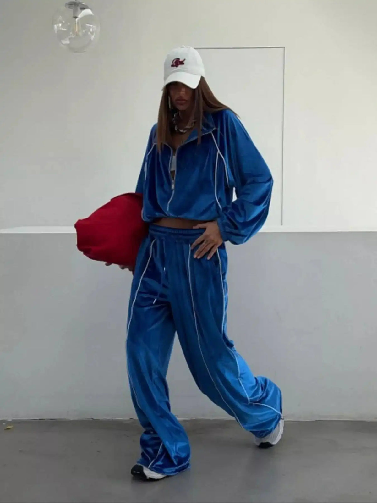 Zip Up Long Sleeve Top and Pants Set 100100041239879 73 Affordable Fashion Under $100 Jerry's Apparel 