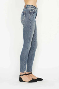 Judy Blue Full Size Tummy Control Vintage Wash Hem Destroy Skinny Jeans 100100882311542 64 Affordable Fashion Under $100 Jerry's Apparel 