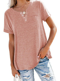 Full Size Casual Button-Front Pocket T-Shirt Plus Size 100100332926405 27 Affordable Fashion Under $100 Jerry's Apparel 