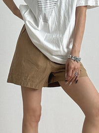 Elastic Waist Casual Shorts