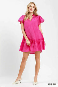 Umgee Textured Ruffle Hem Mini Dress 100100516891911 51 Affordable Fashion Under $100 Jerry's Apparel 