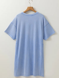 Flower Oversized Round Neck T-Shirt