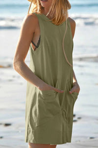 Lovelet Round Neck Sleeveless Romper with Pockets 100100661551405 26 Affordable Fashion Under $100 Jerry's Apparel 