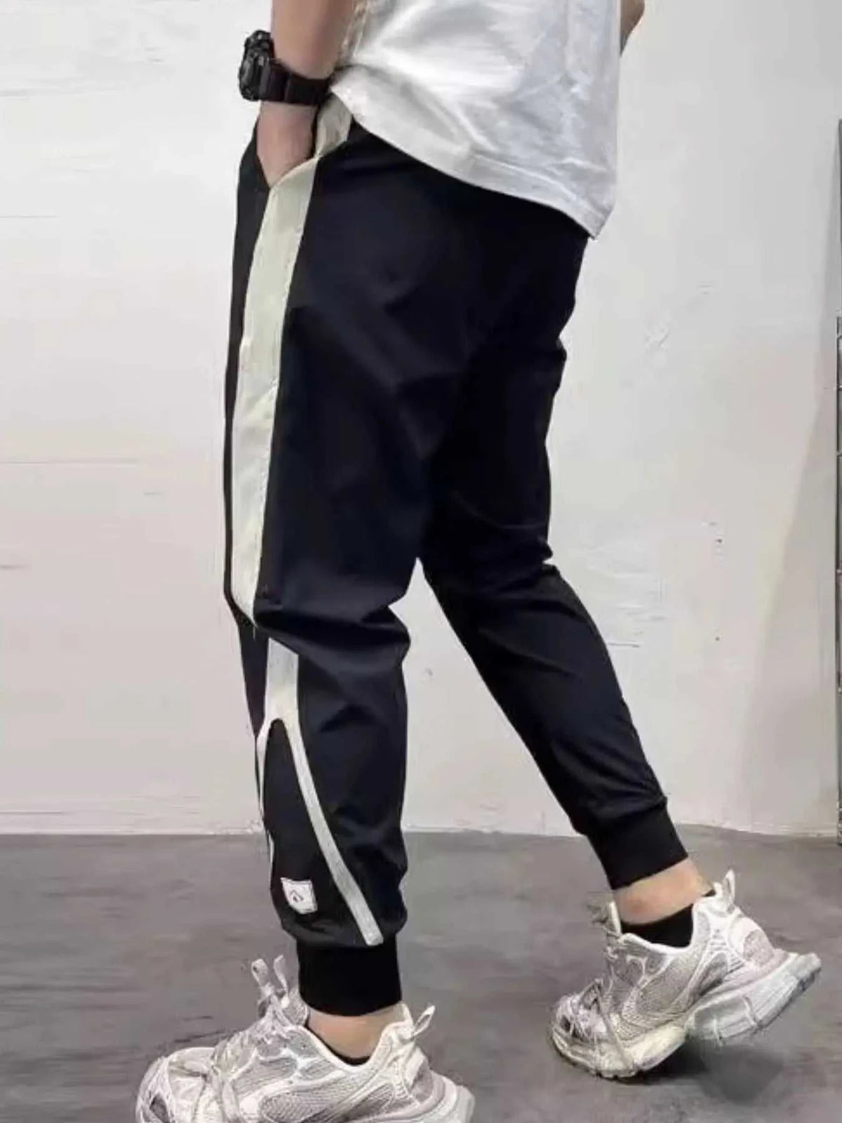 Men's Plus Size Drawstring Contrast Joggers 100400039865595 41 Affordable Fashion Under $100 Jerry's Apparel 
