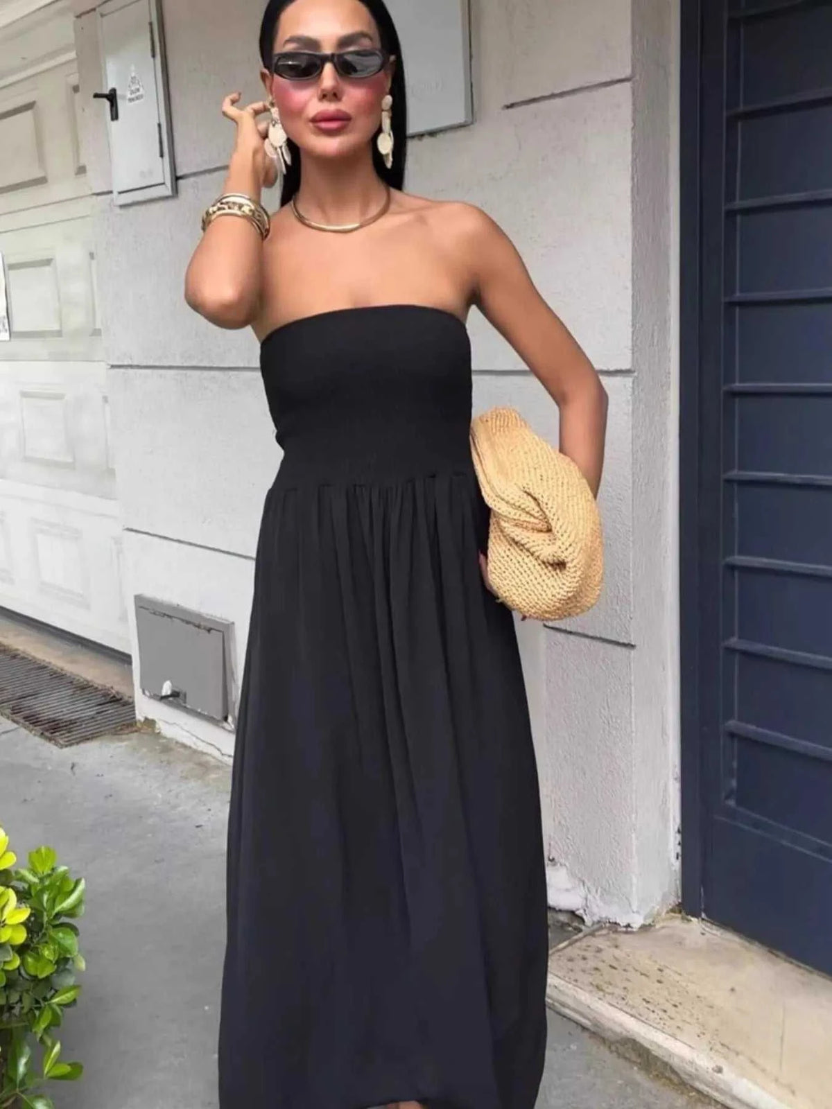 Strapless Smocked Maxi Dress 100100836162604 39 Gifts for Her Jerry's Apparel 