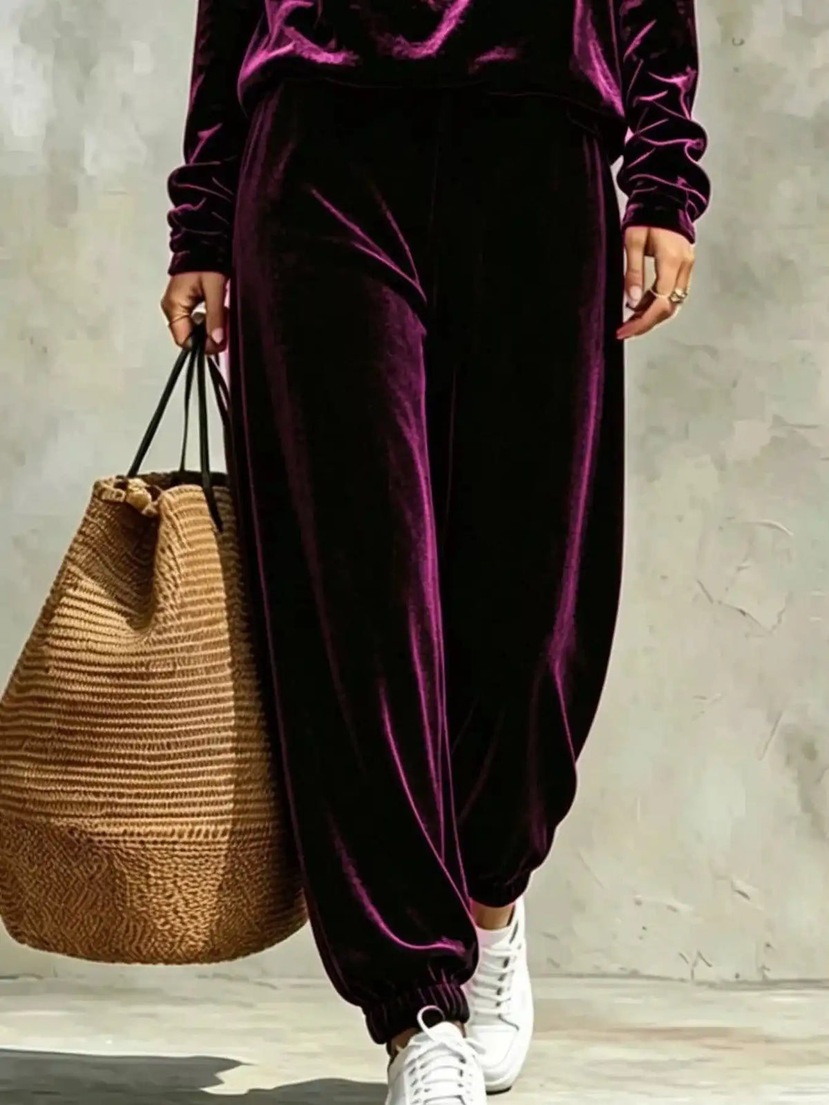 Full Size Velvet Cowl Neck Top and Pants Set Plus Size 101001490771294 53 Affordable Fashion Under $100 Jerry's Apparel 