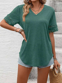 V-Neck Hollow-Out Sleeve T-Shirt 100100632201866 28 Affordable Fashion Under $100 Jerry's Apparel 