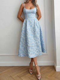 Textured A-Line Midi Dress 100100123271859 39 Women's Midi Dress Affordable Boutique Dresses Under $50 Jerry's Apparel 