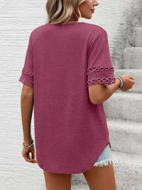 V-Neck Hollow-Out Sleeve T-Shirt 100100632201866 28 Affordable Fashion Under $100 Jerry's Apparel 