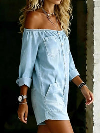 Full Size Button-Down Front Off Shoulder Romper Plus Size 100100291544989 47 Affordable Fashion Under $100 Jerry's Apparel 