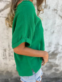 Full Size Loose Fit Short Sleeve T-Shirt Plus Size