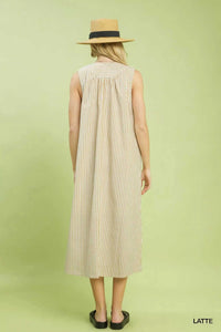 Umgee Chevron Stripe Sleeveless Midi Dress 100100412351421 62 Affordable Fashion Under $100 Jerry's Apparel 