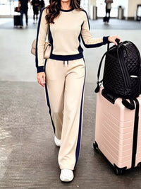 Contrast Side Stripes Top and Pants Set 101001434796214 64 Gifts for Her Jerry's Apparel 