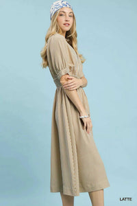 Umgee Striped Midi Dress with Front Zipper 100100380891775 62 Affordable Fashion Under $100 Jerry's Apparel 
