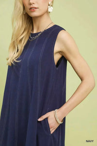 Umgee Linen Sleeveless Swing Dress 100100511051020 55 Affordable Fashion Under $100 Jerry's Apparel 