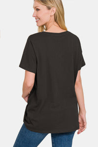 Full Size V-Neck Short Sleeve T-Shirt