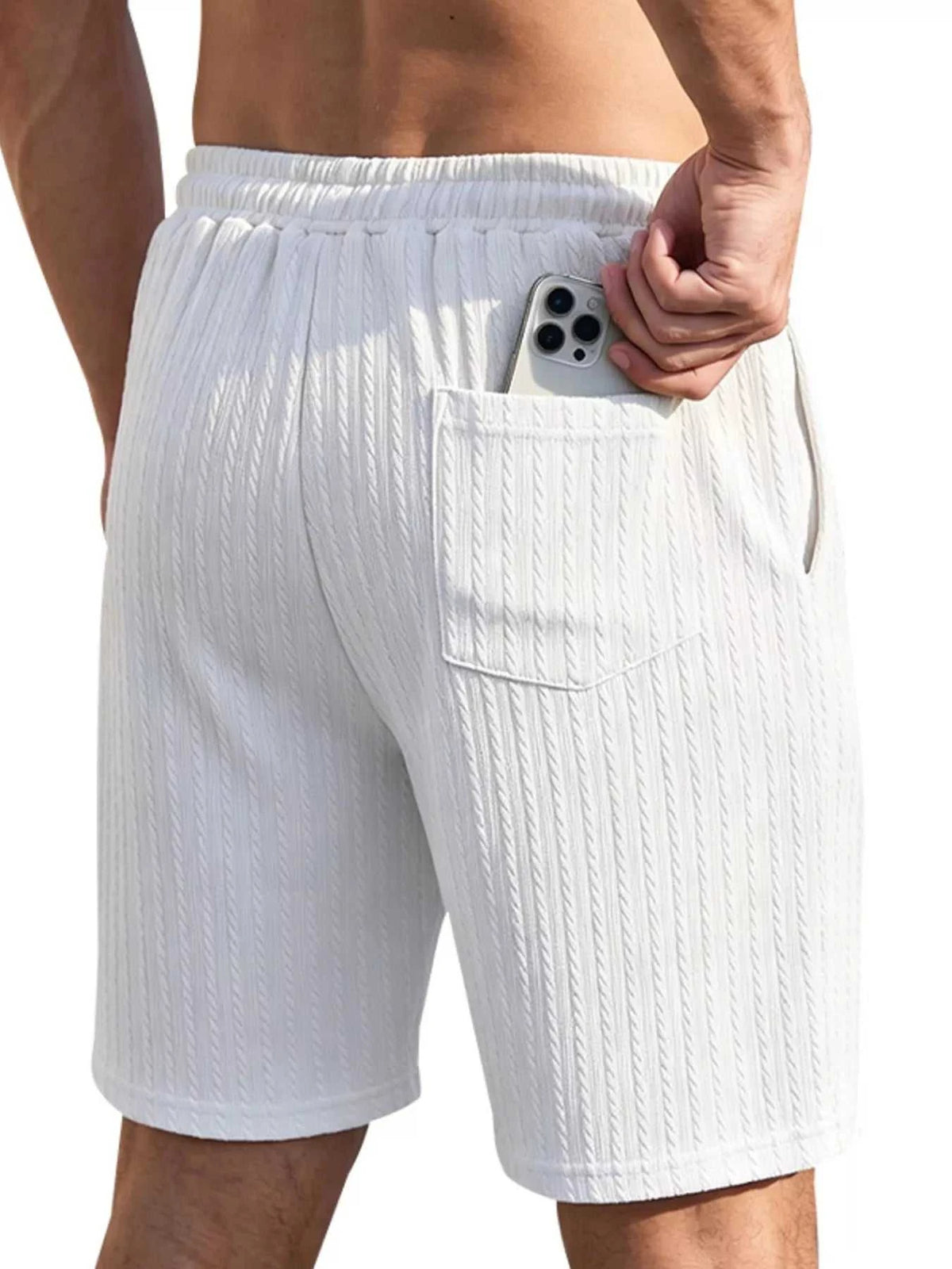 Men's Full Size Casual Texture Drawstring Shorts Plus Size 104001974250005 33 Affordable Fashion Under $100 Jerry's Apparel 