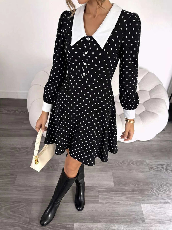 Polka Dot Peter Pan Collar Dress 100100006908393 52 Affordable Fashion Under $100 Jerry's Apparel 