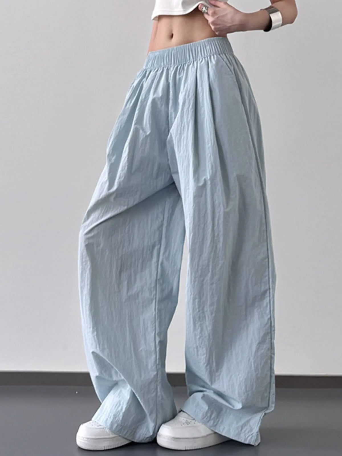 Wide Leg Elastic Waist Pants