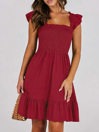 Smocked Ruffle Hem Mini Dress 100100088487178 33 Affordable Fashion Under $100 Jerry's Apparel 