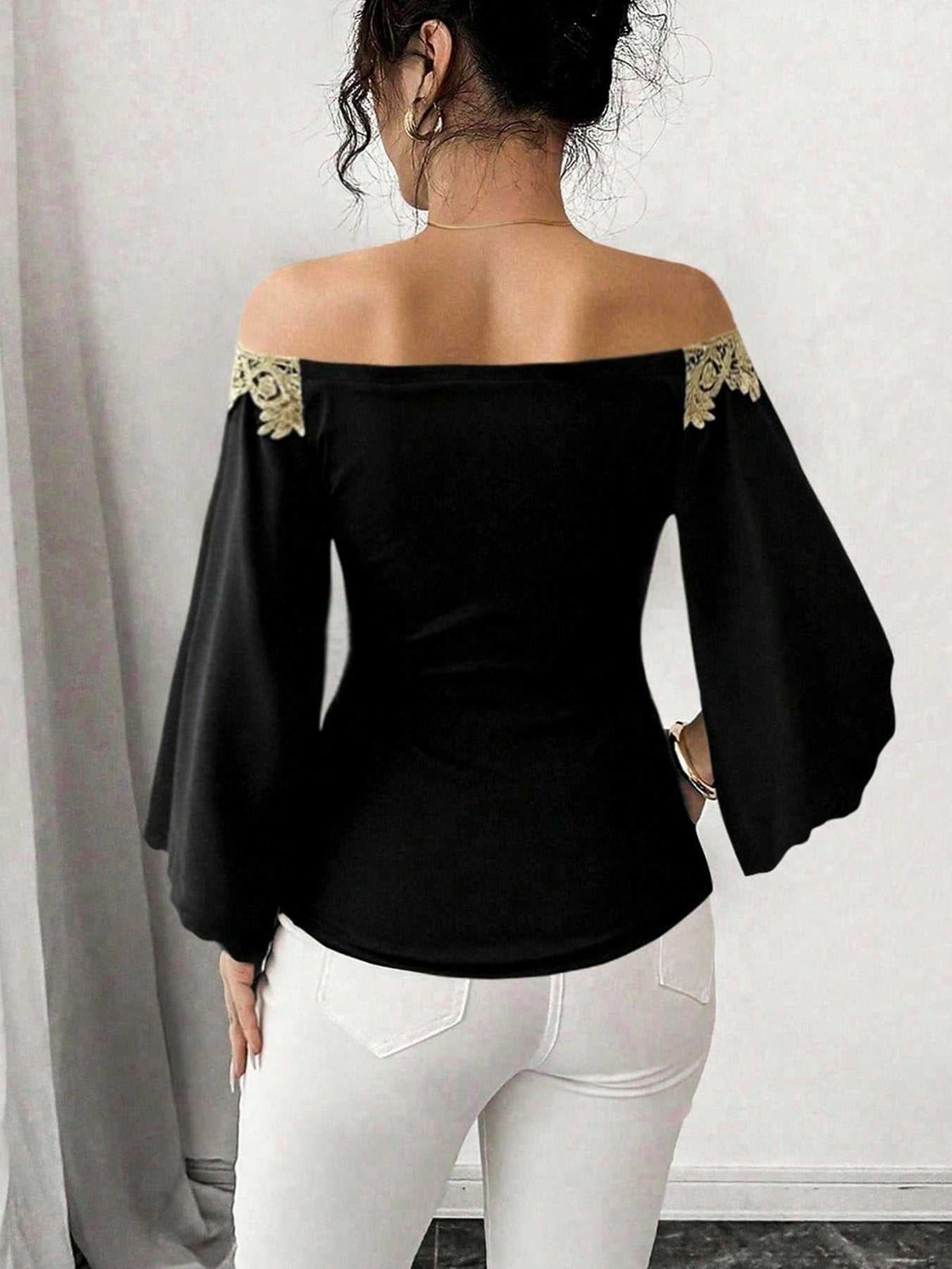 Off-Shoulder Embroidered Bell Sleeve Top 100100586082672 31 Affordable Fashion Under $100 Jerry's Apparel 