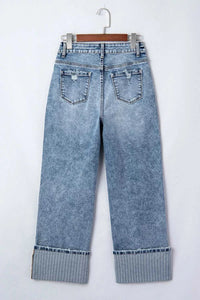 Cuffed Straight Loose Jeans 100100336722842 76 Affordable Fashion Under $100 Jerry's Apparel 