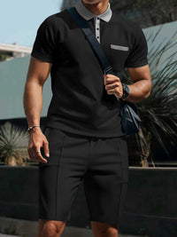 Men's Full Size Casual Short Sleeve Polo & Shorts Set Plus Size 100400026068285 36 Affordable Fashion Under $100 Jerry's Apparel 
