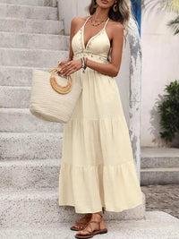 Halter Neck Tiered Maxi Dress 100100190291234 41 Affordable Fashion Under $100 Jerry's Apparel 