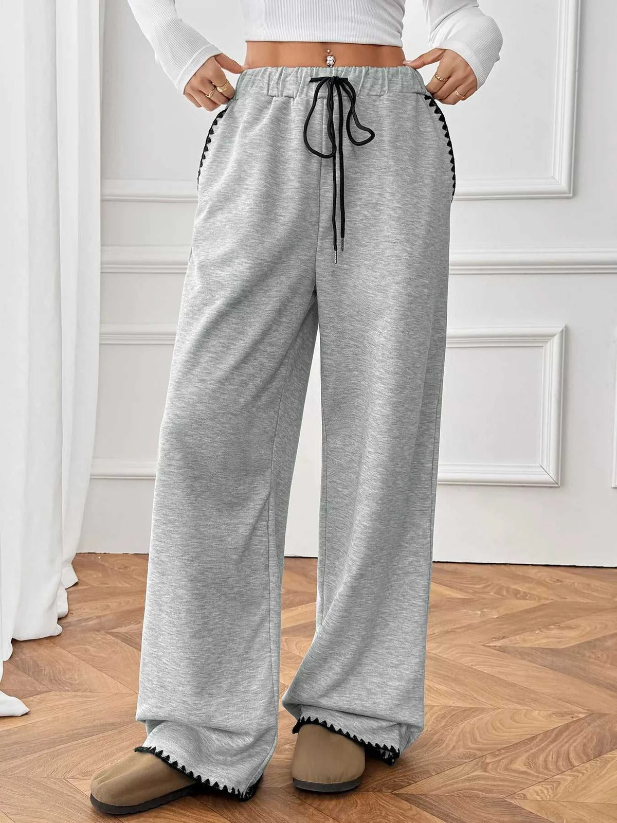 Wide-Leg Drawstring Pants 100100263593410 32 Affordable Fashion Under $100 Jerry's Apparel 