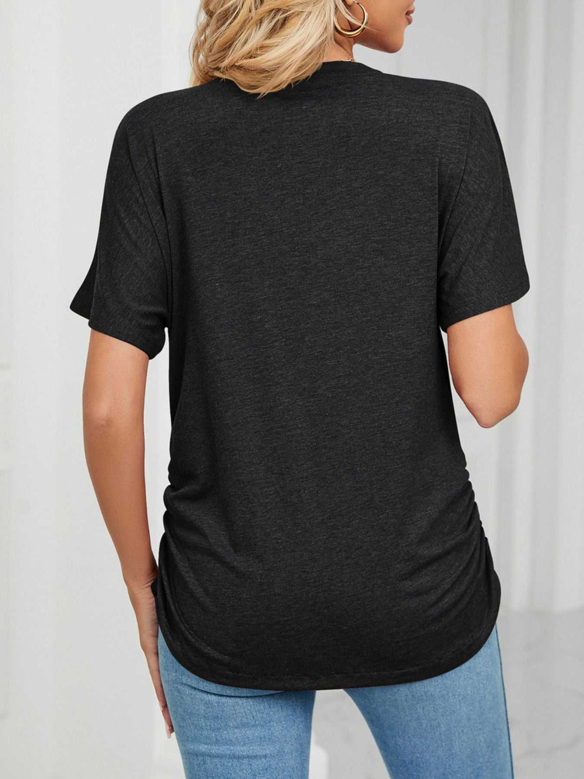 Casual V-Neck Short Sleeve T-Shirt 100100579648227 22 Affordable Fashion Under $100 Jerry's Apparel 