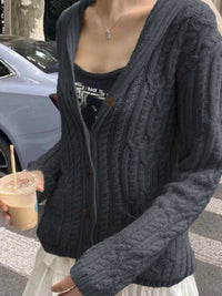 Cable Knit Button Up Cardigan 100100237685372 73 Affordable Fashion Under $100 Jerry's Apparel 